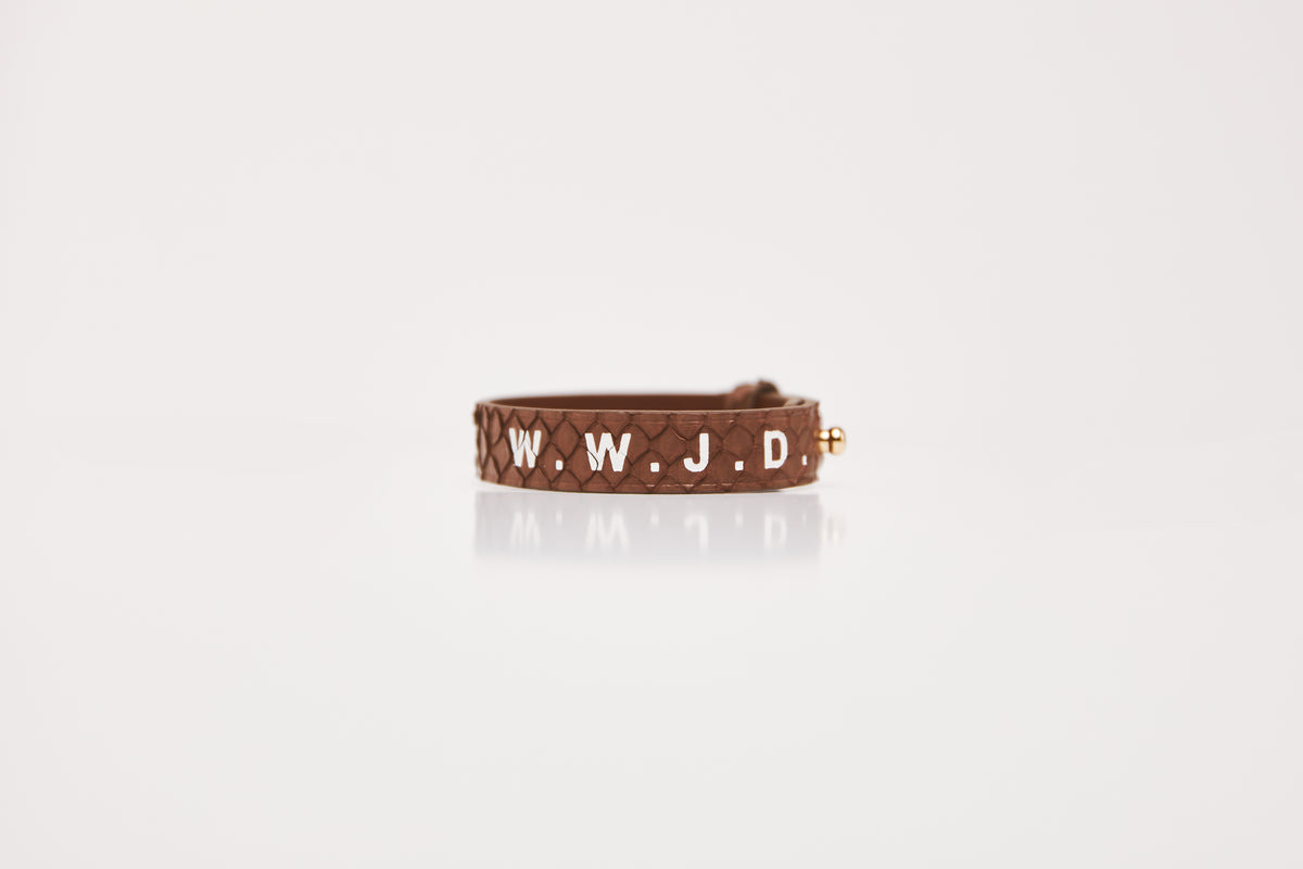 Wwjd leather sale bracelet