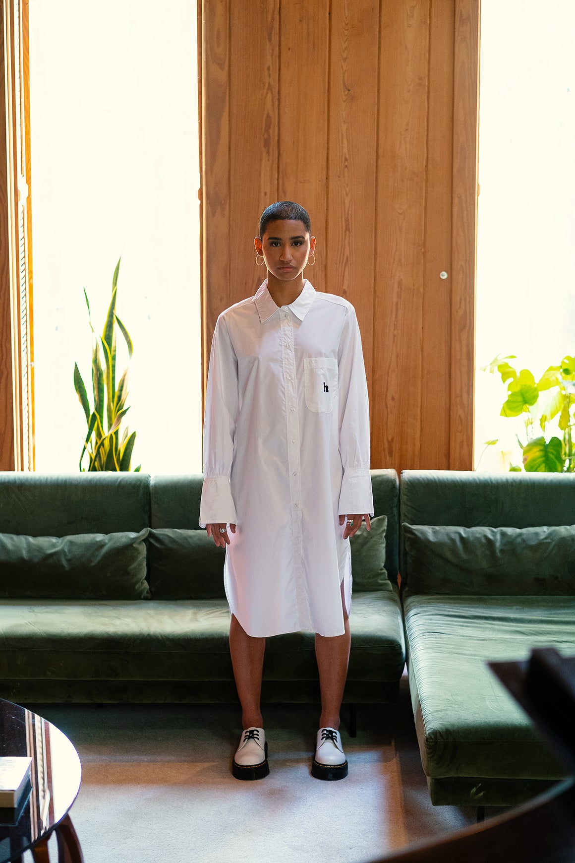 oversized cotton shirt dress Kaya Oversized Shirt Dress Charcoal / Medium/Large