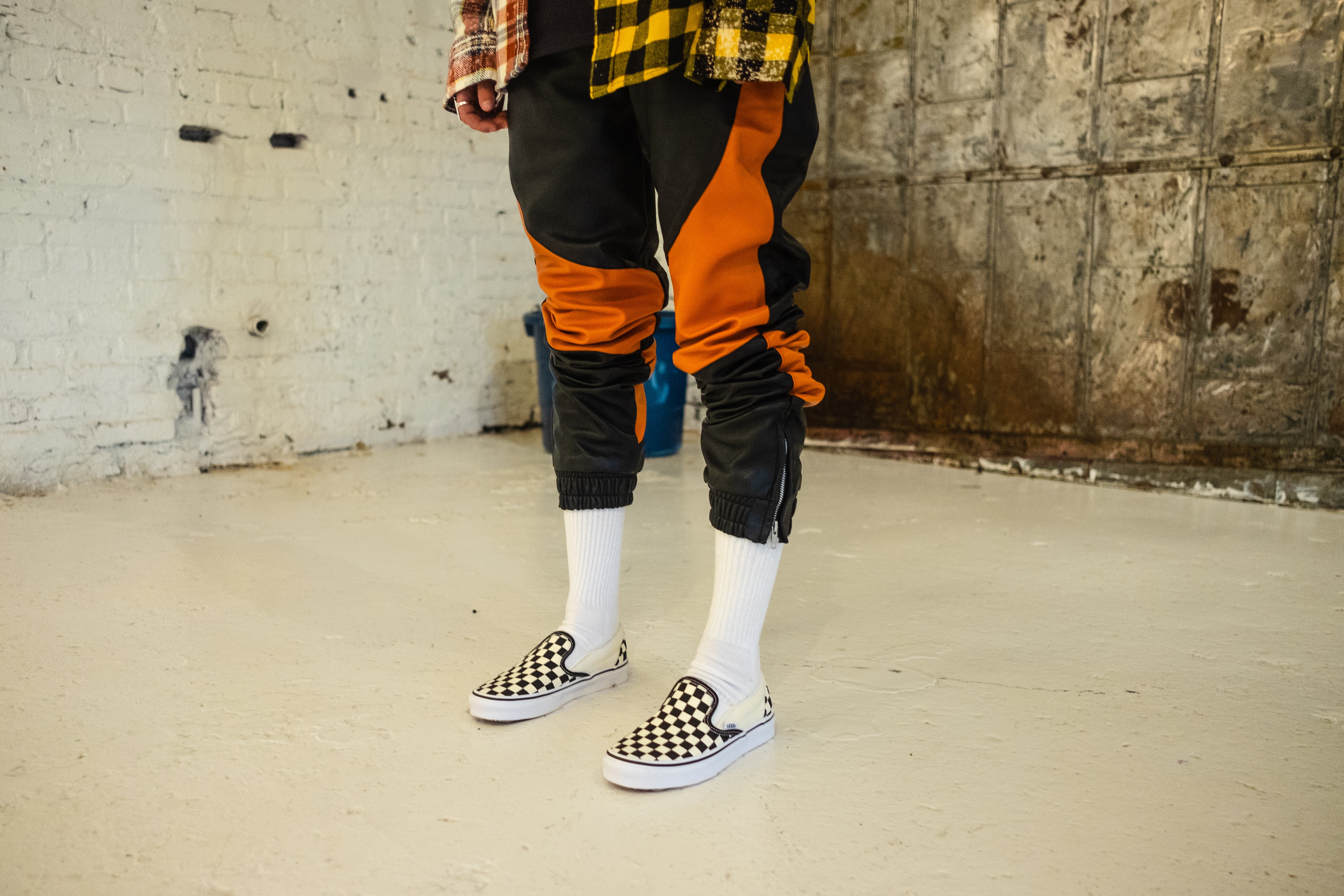 H E I R S 'SkyDweller' Leather Legacy Track Pants (Shattered)